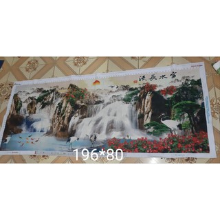 tranh thêu thành phẩm phong cảnh 1m9