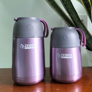 Bình giữ nhiệt , ủ cháo zebra thái lan cao cấp 450ml - 650ml- màu tím