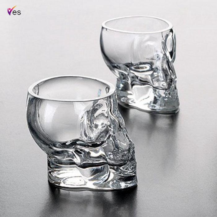 Vodka Skull Wine Glass 7.3*5.1*5.3cm Crystal Skull Wine Glass Household Supplies