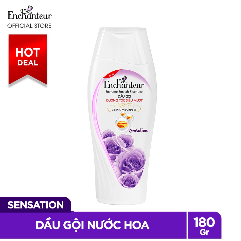 [HB Gift] Dầu gội nước hoa Enchanteur Sensation dưỡng tóc siêu mượt 180gr