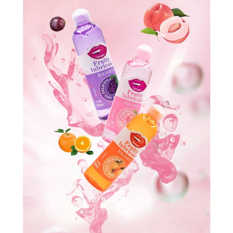 Gel bôi trơn Đào Cam Nho massage Body BJ nuốt được Fruity Lubricant chai 245ml