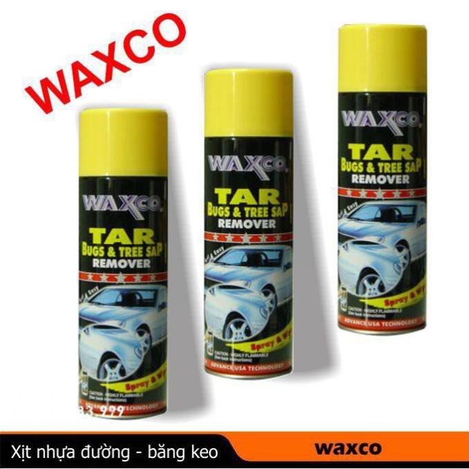 Dung dịch tẩy nhựa đường- băng keo cho ô tô Waxco 550mL ver 2020