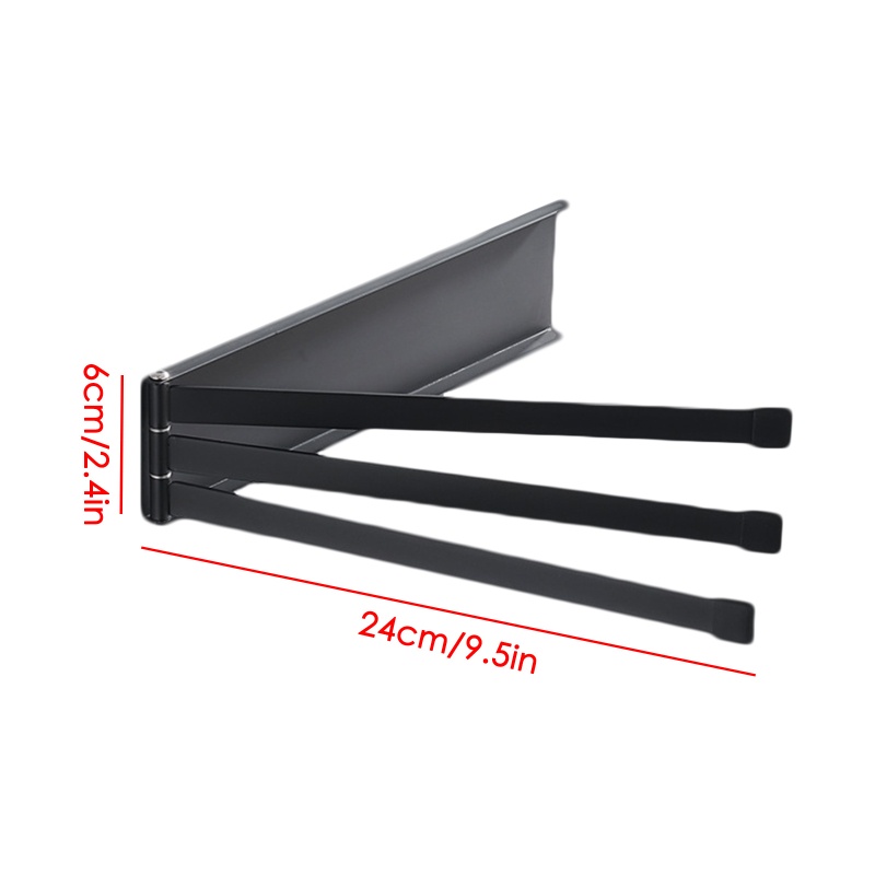 Giá Đỡ Treo Khăn Tắm Gắn Tường Xoay 180 Độ Đa Năng Cho Phòng Tắm/Nhà Bếp