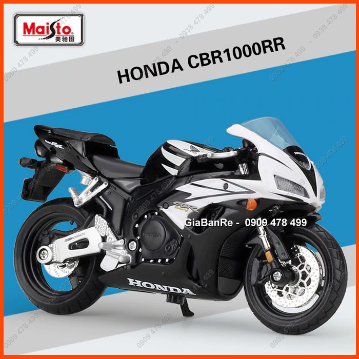 Xe Mô Hình Moto Honda Cbr 1000RR Tỉ Lệ 1:18  - Maisto - Đen - 8818de