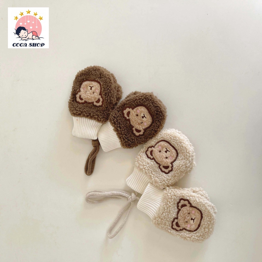 Găng tay gấu 3 màu cho bé yêu