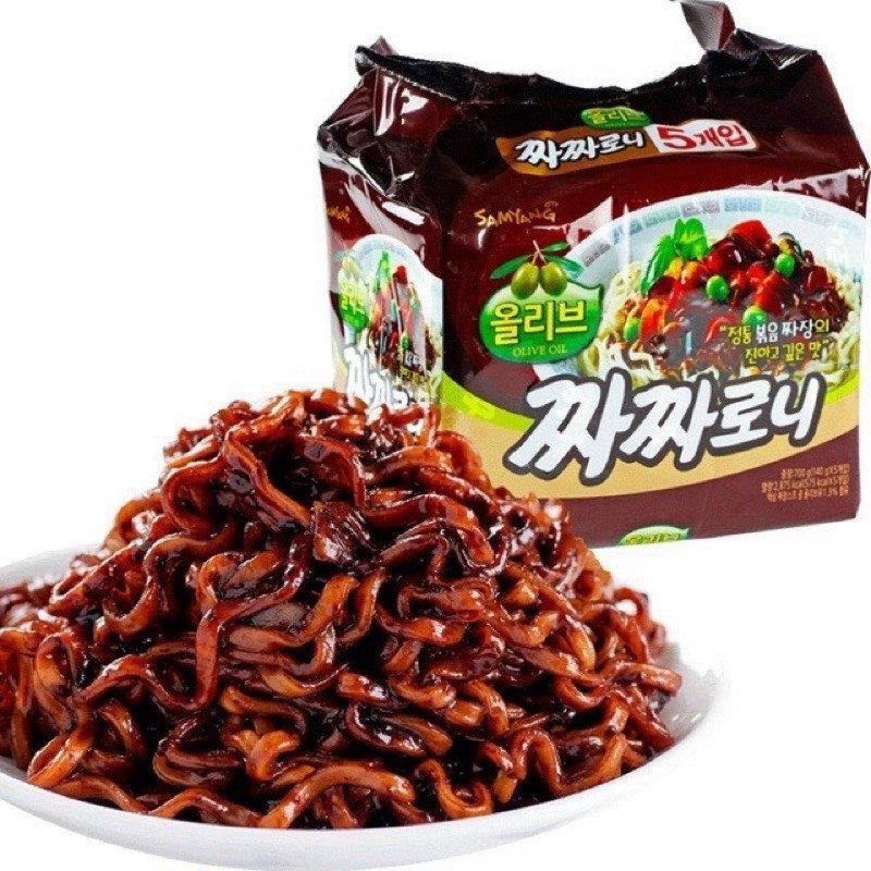 [Lốc 5 gói] Mì tương đen Samyang dầu Olive Hàn Quốc