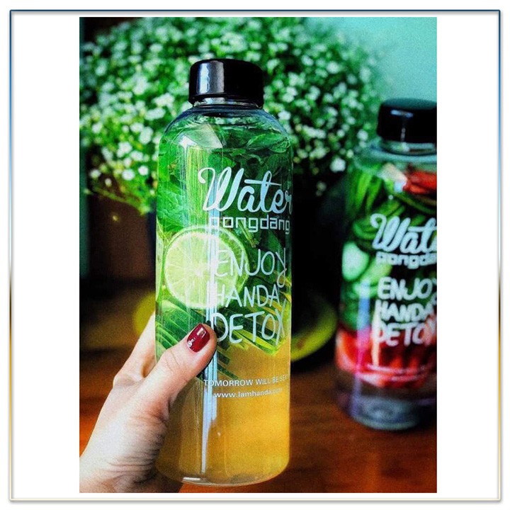 BÌNH DETOX 1000ML - BÌNH DETOX KÈM TÚI TIỆN LỢI MANG ĐI HỌC, ĐI CHƠI - BDT