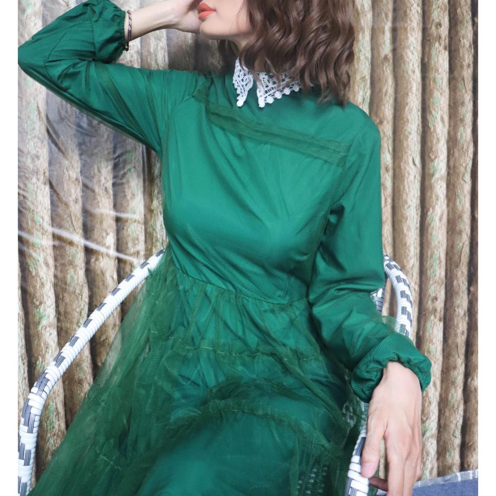 Đầm váy maxi dáng xòe vintage retro ullzang bánh bèo tiểu thư công chúa đẹp giá rẻ đi biển sexy 👈