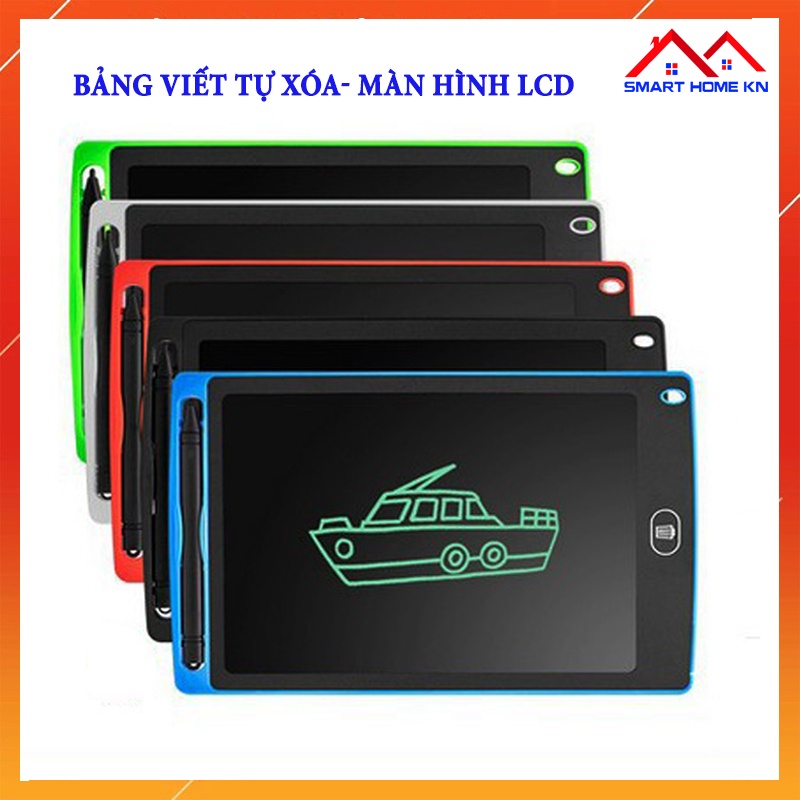 Bảng viết tự xóa thông minh vẽ điện tử lcd led dạ quang cho bé loại 8,5 inch 10,5 inch 12 inch đơn màu