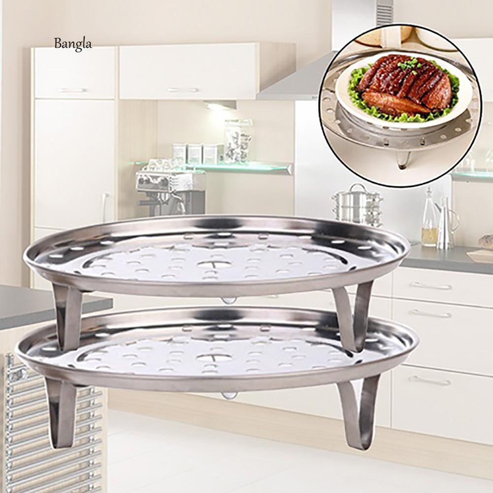 Khay hấp thực phẩm inox 3 chân đỡ có thể tháo rời đa năng