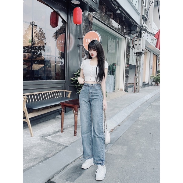 QUẦN JEANS SUÔNG NỮ ỐNG ĐỨNG #3155