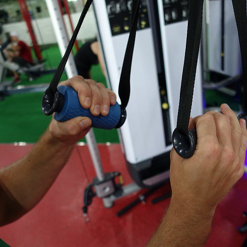 Tay nắm cao su Fat Gripz tập GYM màu xanh