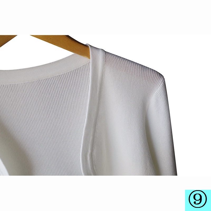 Áo Khoác Cardigan Dệt Kim Dáng Ngắn Tay Dài Lưng Cao Thời Trang Mùa Hè Cho Nữ