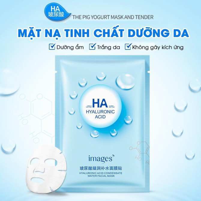 [Mã SRJULY1619 giảm 15K đơn 50K] Mặt nạ giấy dưỡng trắng da mụn cấp ẩm nội địa trung HA Images | BigBuy360 - bigbuy360.vn