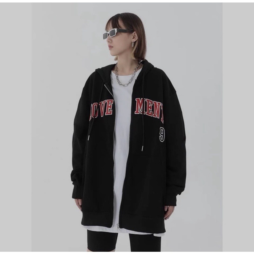 Áo Khoác Nỉ Hoodie Zip MOVE MENT Nam Nữ Ulzzang Unisex.