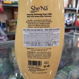 Sữa tắm dưỡng da cao cấp Shena 1200ml
