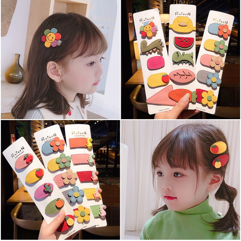 Set kẹp tóc nữ dễ thương hình cute, cài áo, mũ siêu xinh lên dáng chụp hình - quà tặng ý nghĩa