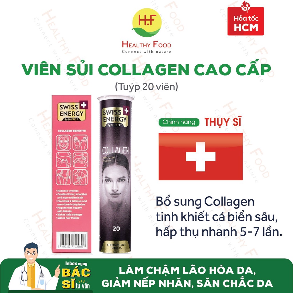 [HÀNG NHẬP CHÂU ÂU] Viên Sủi Collagen đẹp da, chống lão hóa Swiss Energy (20viên)