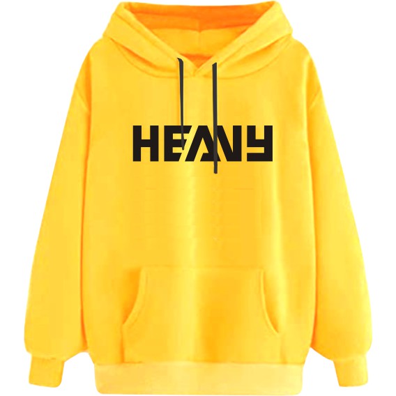 ÁO KHOÁC HOODIE HEAVY  Chất Nỉ Dầy Dặn Màu Vàng Đủ Size Dành Cho Cả Nam Và Nữ