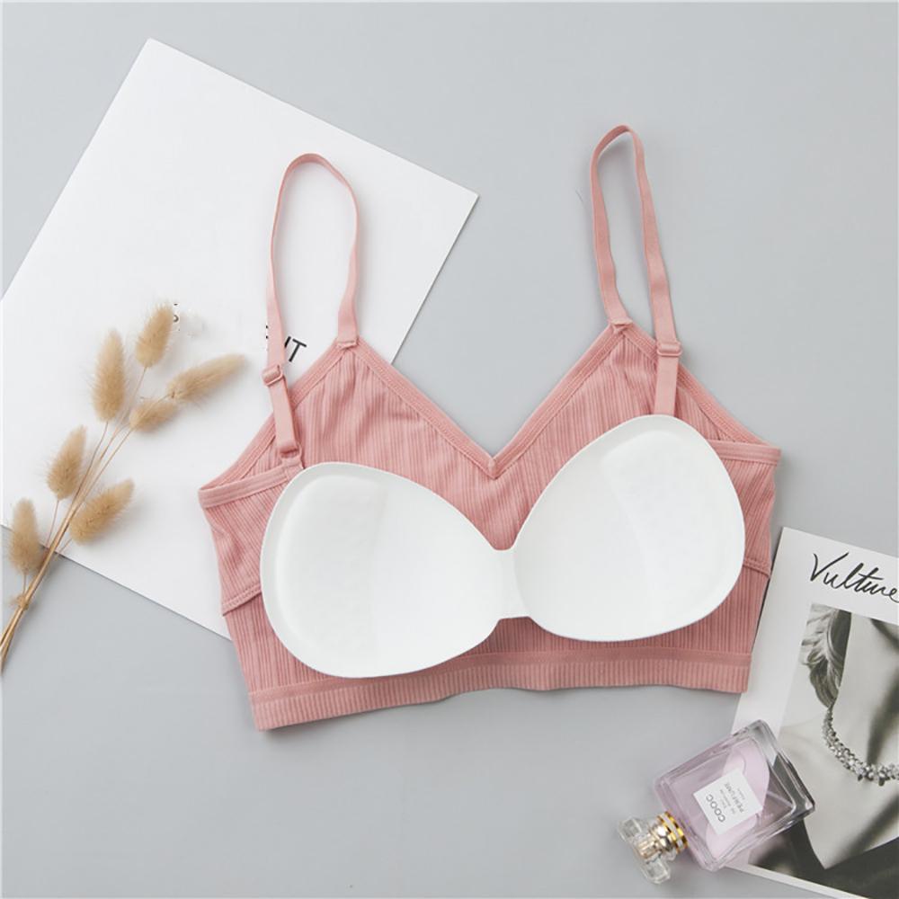 OCEANMAP Áo Tank Top Có Mút Đệm Ngực Màu Sắc Tinh Khiết Thời Trang Đường Phố Quyến Rũ