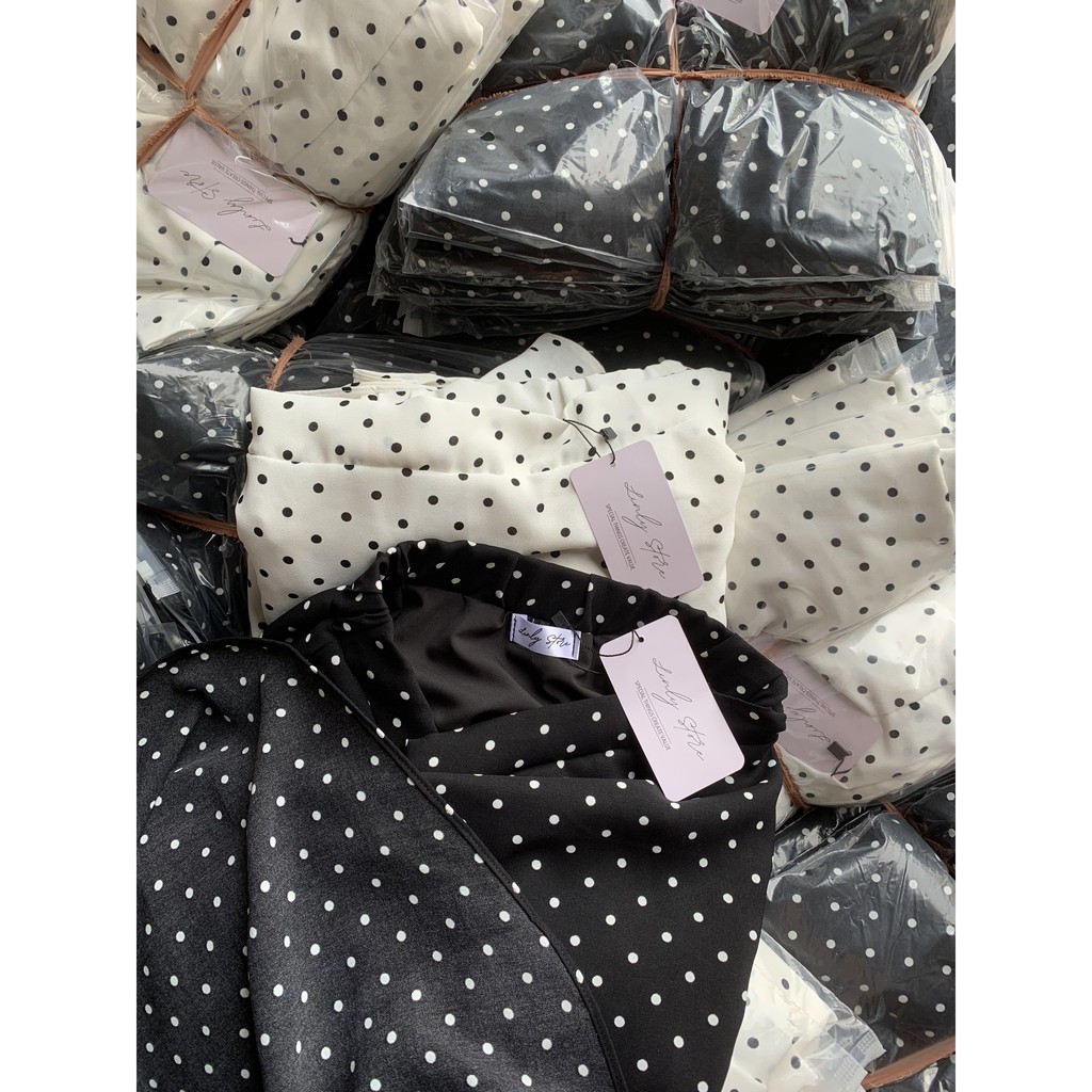 [2 lớp] CHÂN VÁY DÀI QUA GỐI CHẤT VOAN NHẬT – CHÂN VÁY HOA NHÍ HỌA TIẾT CHẤM BI | BigBuy360 - bigbuy360.vn