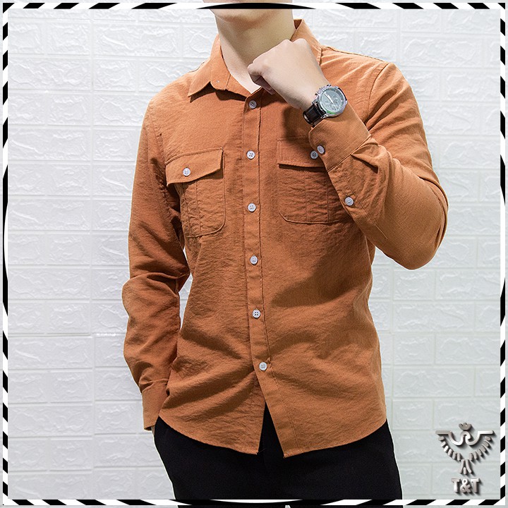 Áo sơ mi nam chất đũi xước phong cách trẻ trung đẹp SM03 | BigBuy360 - bigbuy360.vn