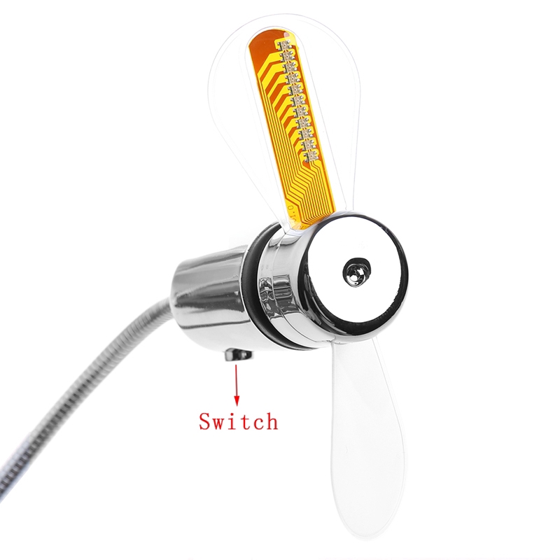 Quạt tản nhiệt đèn LED USB 2.0 linh hoạt cho máy tính