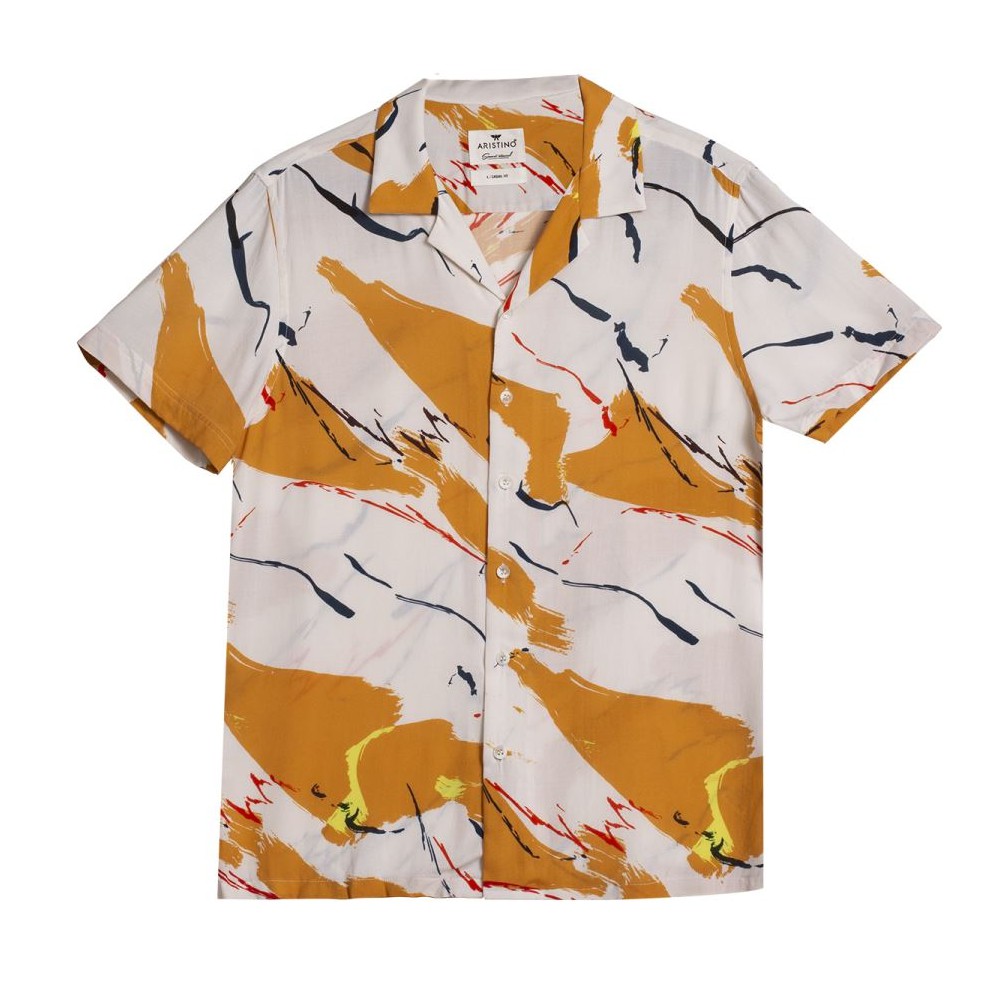 Áo sơ mi ngắn tay ARISTINO phom Casual fit, thiết kế ấn tượng, trẻ trung, 100% Viscose nhẹ, thoáng khí - ASSM09S9