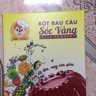 Bột rau câu dẻo Sóc vàng hộp 10 gói 12g