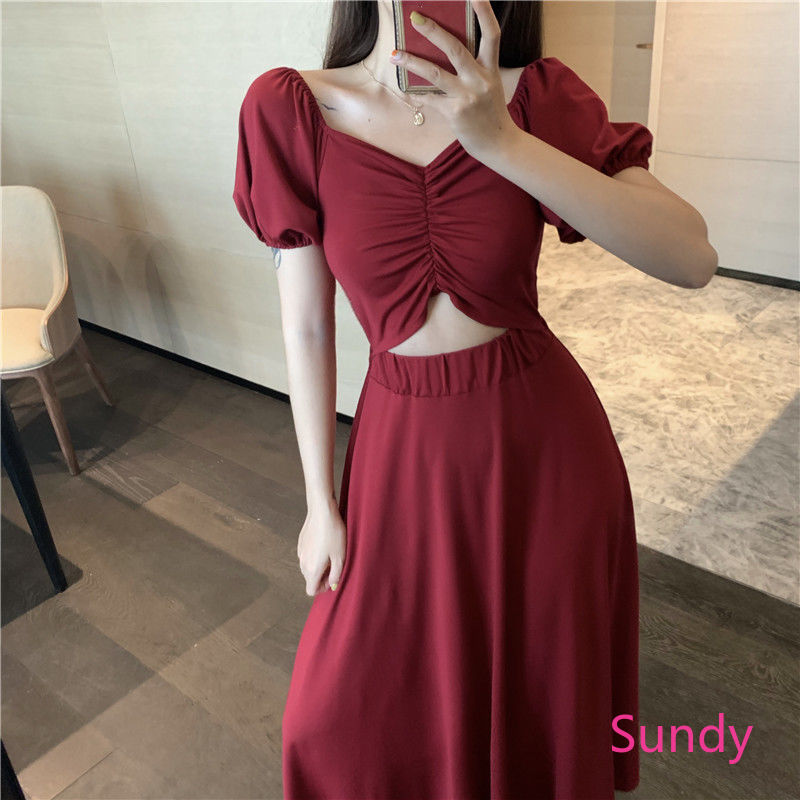 Đầm chữ A lưng cao thời trang cổ điển cho nữ