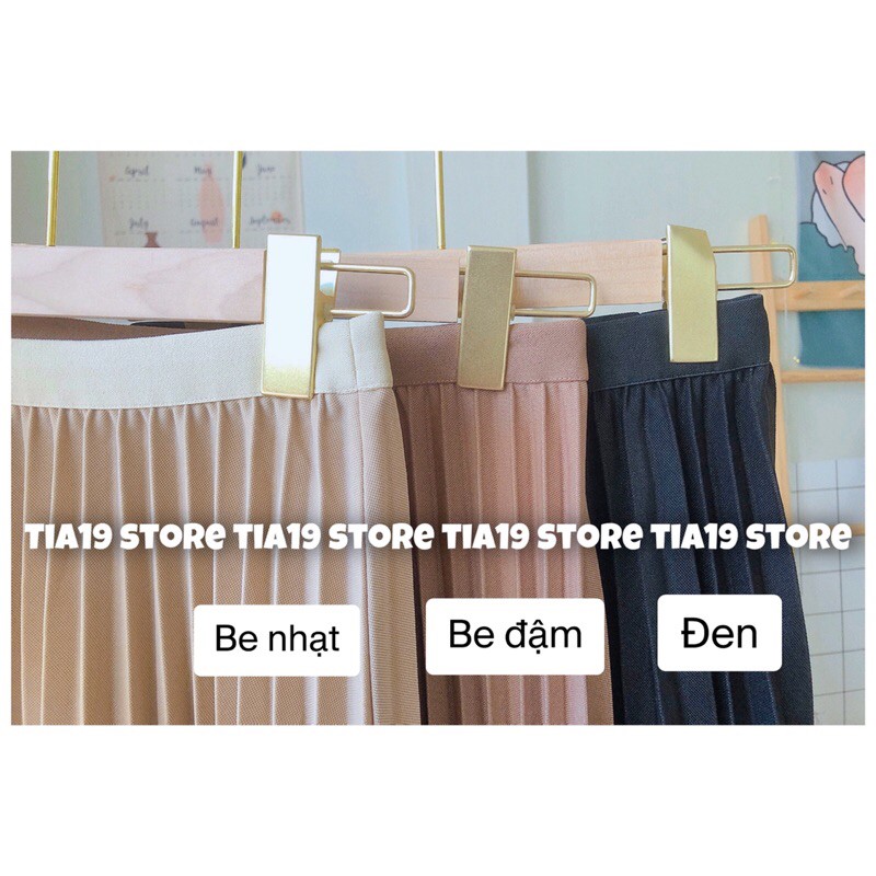 CHÂN VÁY MIDI XẾP LY DÀI LOẠI 1 ( ẢNH THẬT) | BigBuy360 - bigbuy360.vn