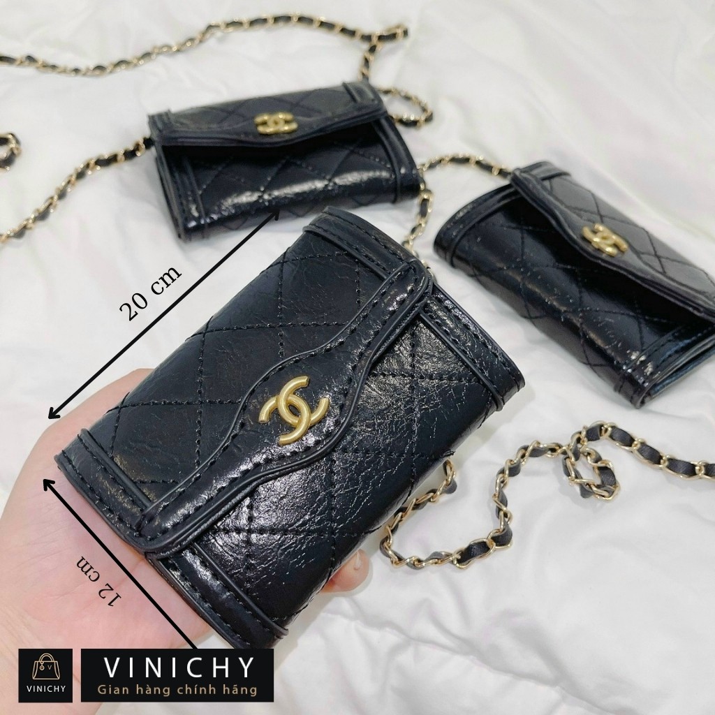 Ví nữ ngắn cầm tay, đựng thẻ, điện thoại, chìa khóa dùng đi chơi đi học VINICHY, da cao cấp size 12cm HA016