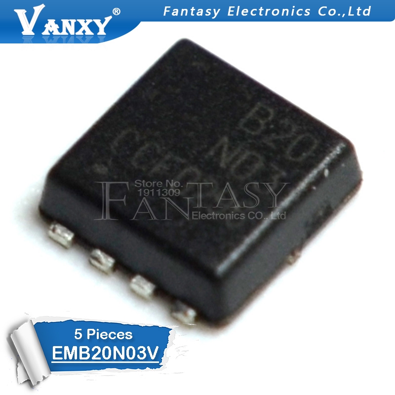 5PCS EMB20N03V DFN33 EMB20N03 DFN33 B20N03 QFN New Original