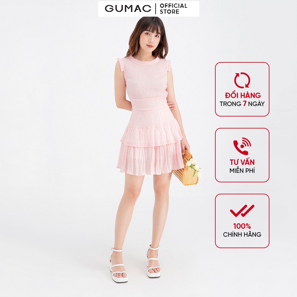 Chân váy xòe tầng GUMAC VB642 - Hàng nhập khẩu