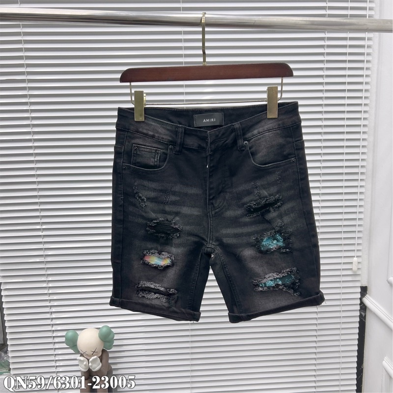 Quần short rách vá xanh đỏ kèm video ảnh thật kèm túi shop