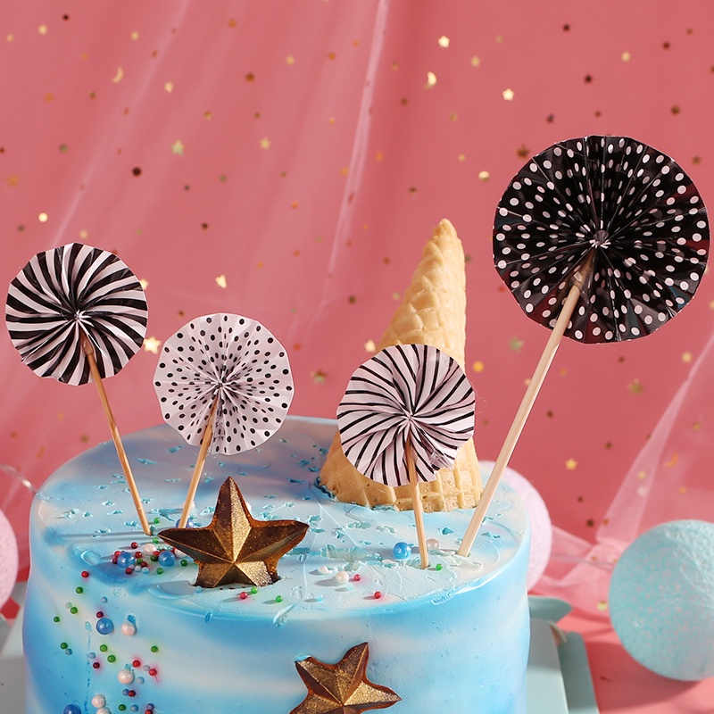 Set 4 topper cắm trang trí bánh hình cối xay gió