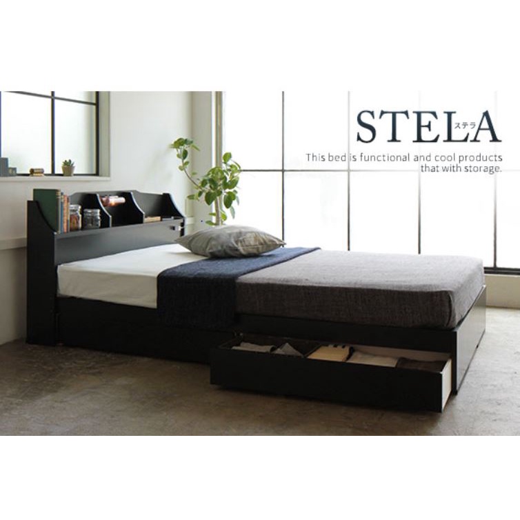 Giường ngủ cao cấp HMR Lõi xanh chống ẩm OHAHA 002- Black Bed