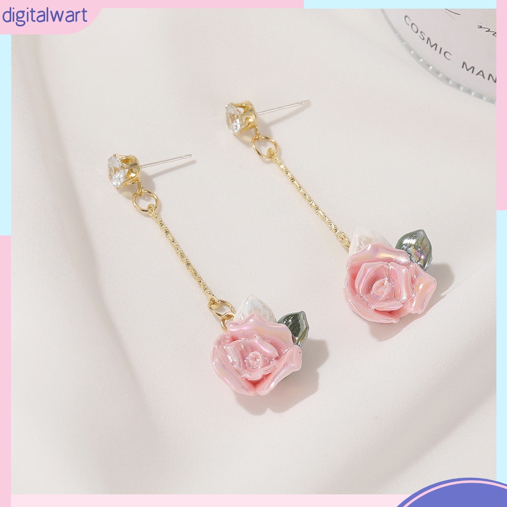 Đôi Khuyên Tai Hình Hoa Hồng Phong Cách Vintage Thời Trang Cho Nữ