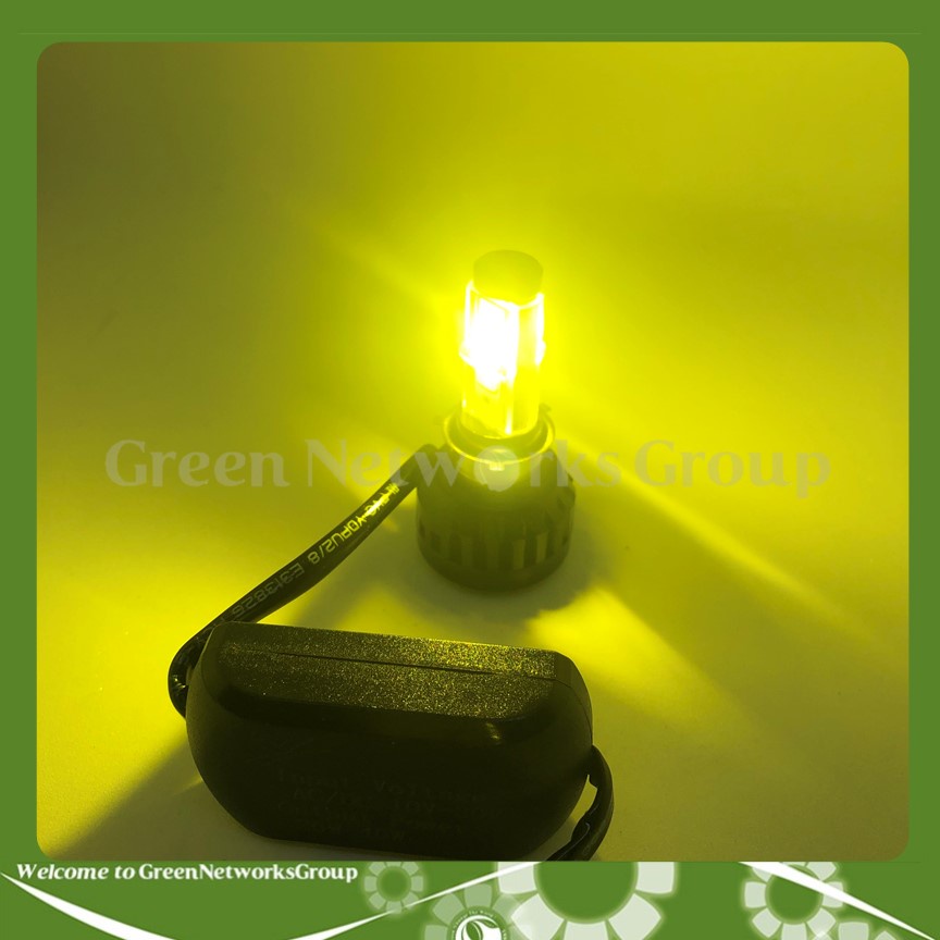 Đèn pha led xe máy M-02A 30W chân H4 M5 ánh sáng trắng vàng Greennetworks