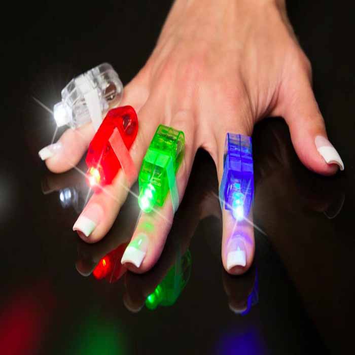 10 Ngón tay phát sáng Led Finger-10 loại vòng đèn LED laser phát sáng gắn trên ngón tay