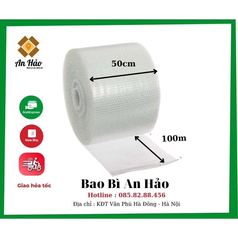 100M BÓNG KHÍ KHỔ 50CM XỐP HƠI BONG BÓNG NILON AN HẢO - CHỐNG XỐC GIẢM VA ĐẬP TỐI ĐA, BỌC ĐƯỢC TẤT CẢ CÁC MẶT HÀNG