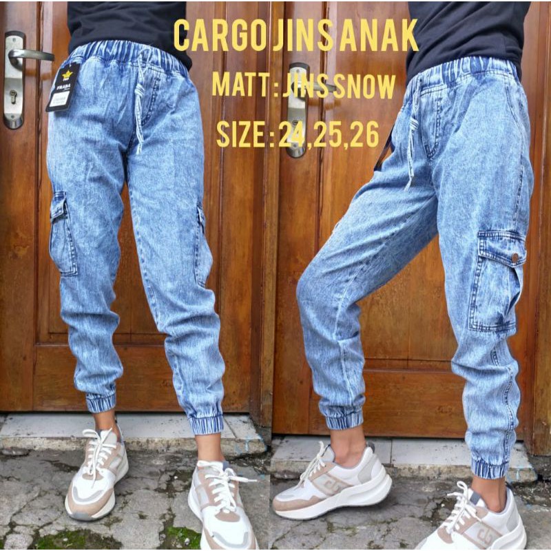 Quần Jean Jogger Hàng Hiệu Dành Cho Trẻ Em Kích Thước 24 25 25