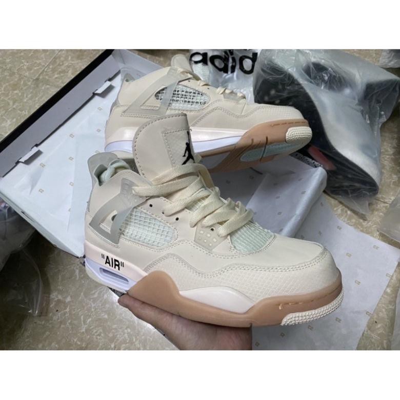 𝐓Ế𝐓 (SALE SỐC_ẢNH THẬT_FULL BOX) Giày thể thao sneaker air Jordan 4 IV Retro Sail AJ4 Basketball Shoes ^ g