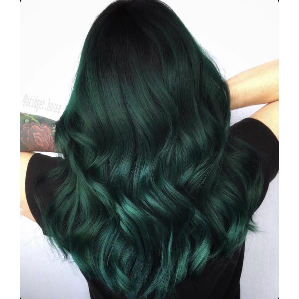 Thuốc Nhuộm Tóc Màu Xanh Rêu Đá Tplus 44/222 Peacock Green Hair Dye