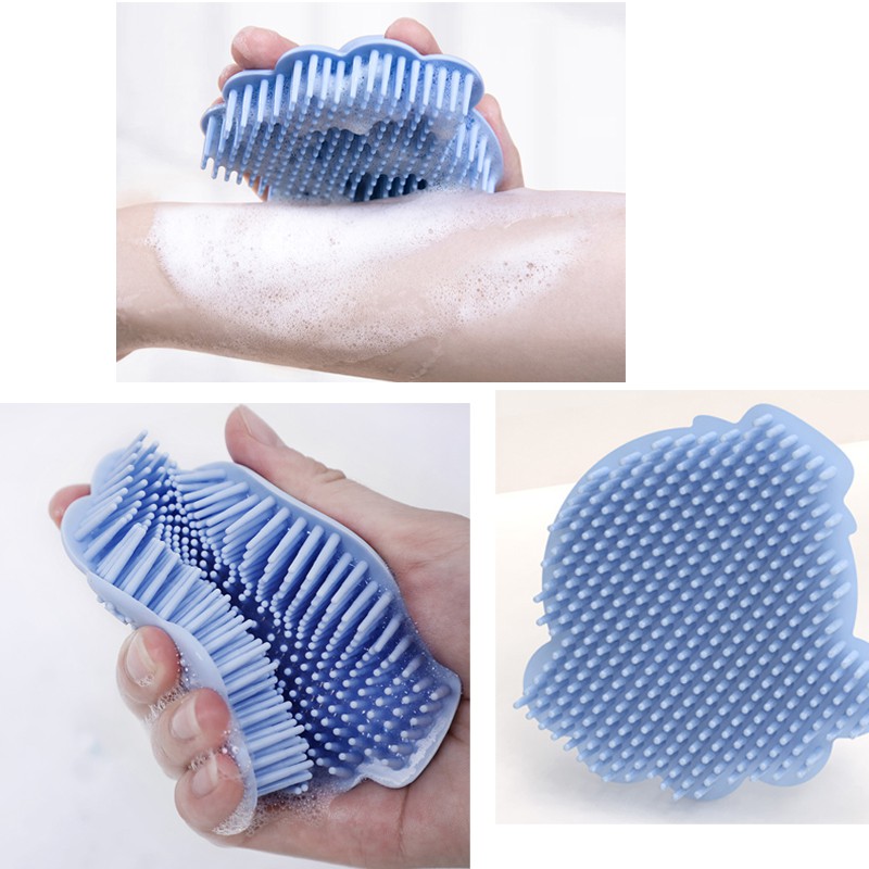 Lược Silicon Gội Đầu Siêu Mềm Massage Cho Em Bé Và Người Lớn