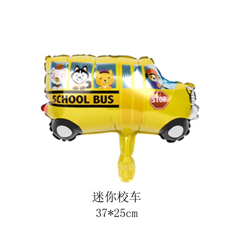 Bong bóng lá nhôm hình xe buýt/ tàu hỏa/ xe buýt mini trang trí tiệc sinh nhật cho bé