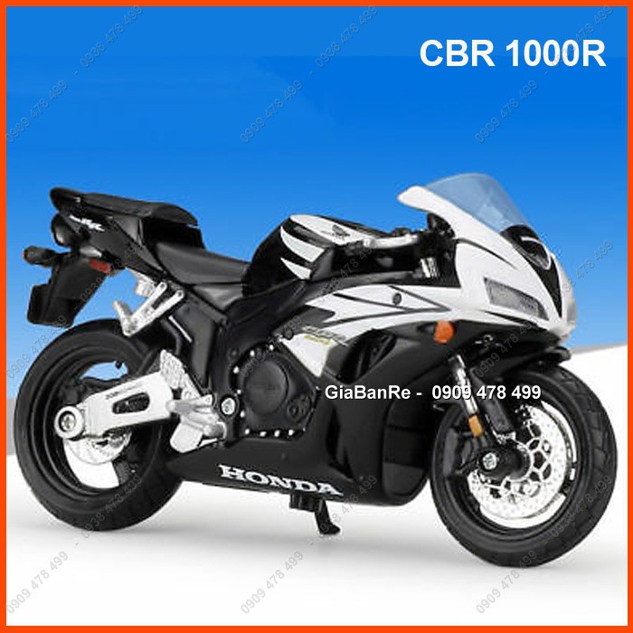 Xe Mô Hình Moto Honda Cbr 1000RR Tỉ Lệ 1:18  - Maisto - Đen - 8818de