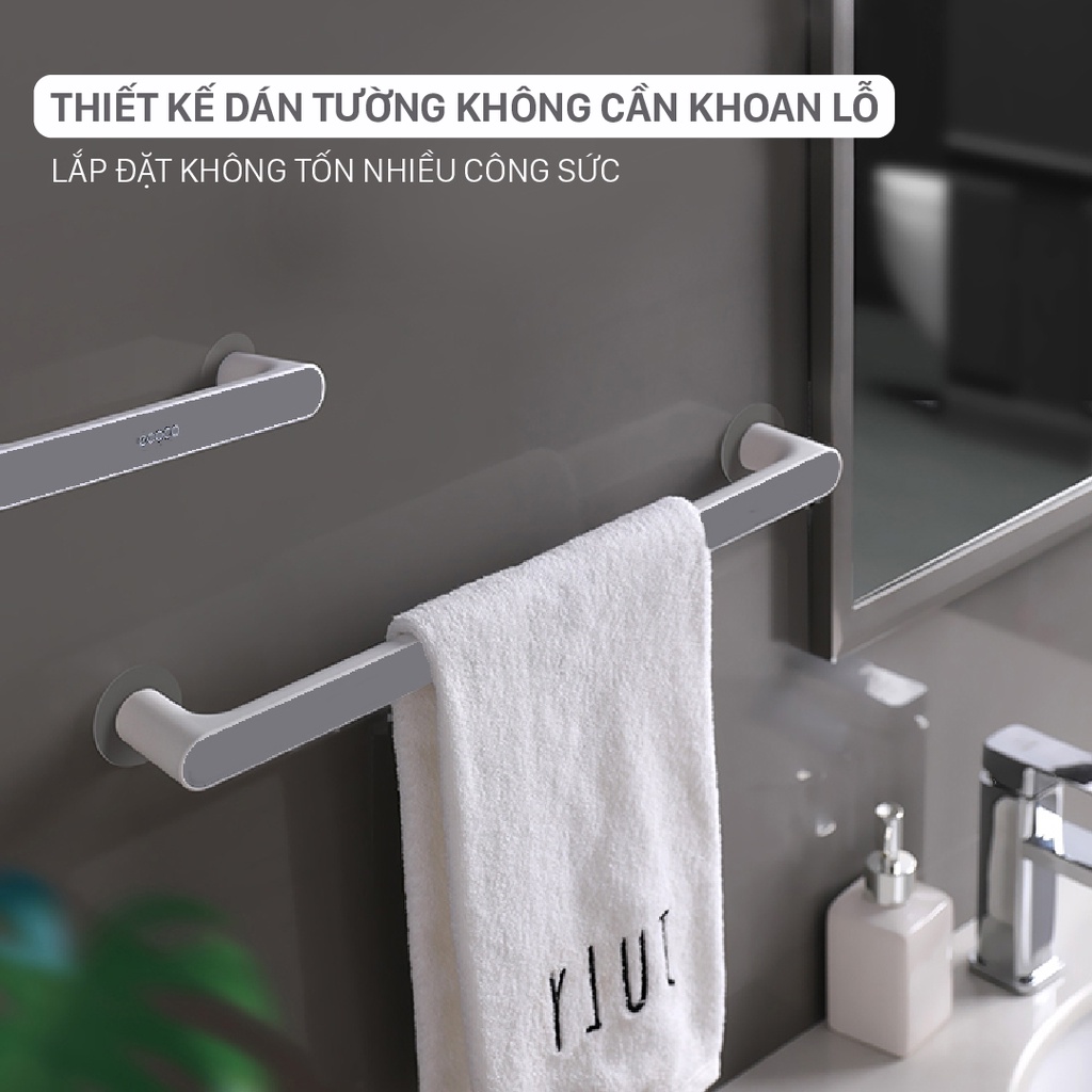 Giá Treo Khăn Mặt Ecoco, Kệ Để Đồ, Khăn Nhà Tắm Dán Tường Tiện Lợi - BH 12 Tháng