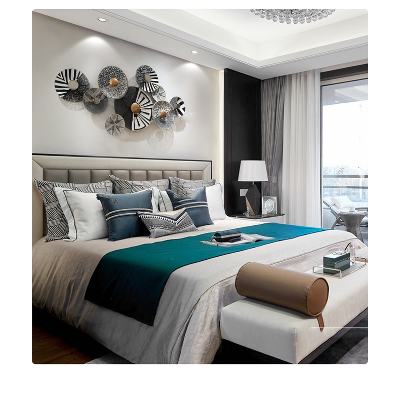 Tranh sắt treo tường nghệ thuật SENCOM, tranh lớn decor treo phòng khách xám gương - A2224