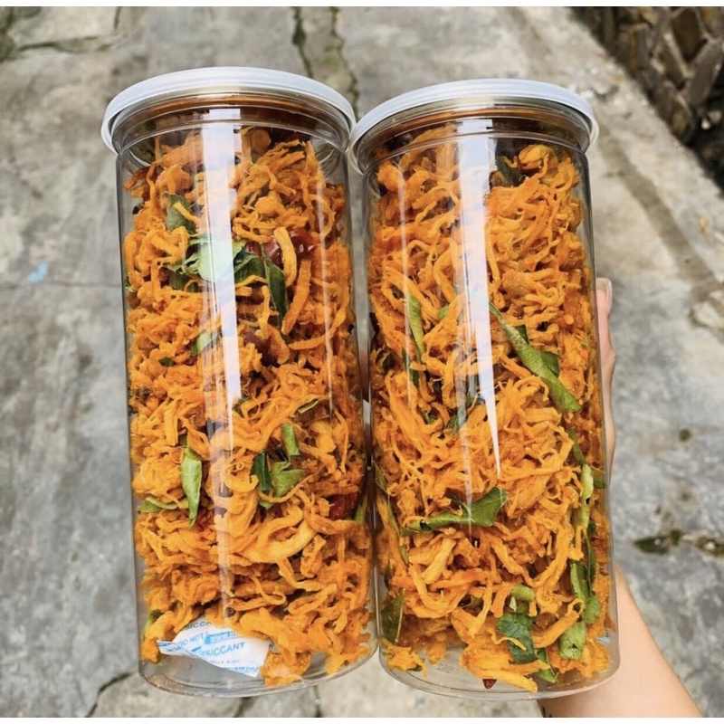 Khô gà lá chanh loại 1, hũ pet 300gr , Trùm đồ ăn vặt 88